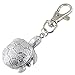 SODIAL(R) Textured Silver Tone Turtle Pendant Hunter Case Key Ring Watch