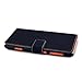 Nokia Lumia 625 Low Profile Covert Branded Faux Leather Wallet Case with Viewing Stand (Black)