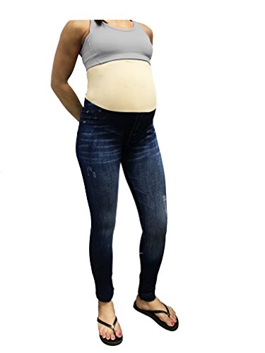 Maternity Jegging (Small/Medium, Blue/Nude)