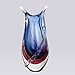 Hand Blown Multicolor Sommerso Art Glass Teardrop Vase 11
