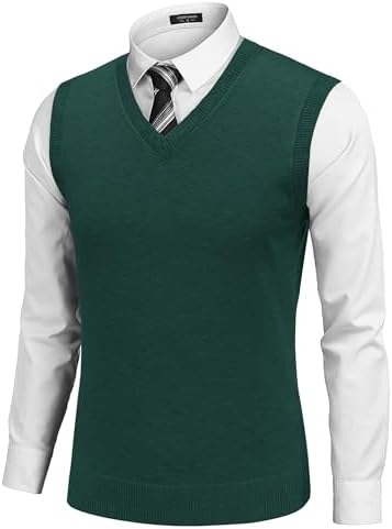 IZOD Men's Fine Gauge V-Neck Sweater Vest, Peacoat, XL at Amazon