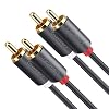 UGREEN RCA Audio Kabel RCA Jack Kabel 2 RCA Mannelijk naar 2 RCA Mannelijk Aux Kabel Compatibel met CD Speler…