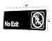 Alpine Industries No Exit Sign – Highly Visible & Weather Proof Plastic Door & Gate Placard w/Adhesive Back - Indoor & Outdoor Post for Schools, Offices, Restaurants & Businesses