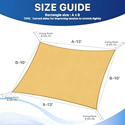 RoomHacks 10'x13' Sun Shade Sail, UV Protection