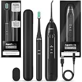 Aquasonic Icon Toothbrush &amp; Water Flosser Bundle (Onyx)