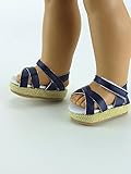 Navy Blue Wedge Sandals for 18