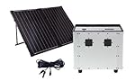 Portable Solar Generator with (2) Foldable 130 Watt Solar Panels for Camping, Hunting, RV, Off Grid, .64 kWh Solar Kit By Humless