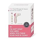 Grace & Stella Spin Facial Brush for Perfect Skin - Portable, Water Resistant & Multi-Purpose: Exfoliate Dead Skin, Remove Makeup, Remove Calluses, Stimulate Collage (7-in-1)