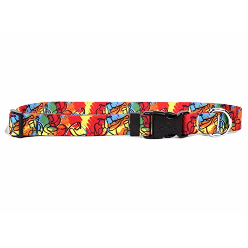 Yellow Dog Design Jazz Paint Dog Collar Fits Neck 14 to 20