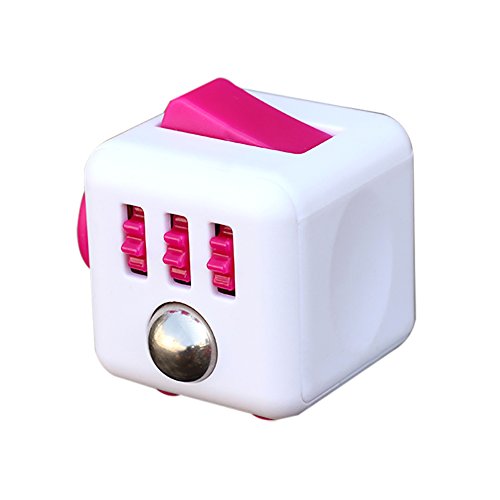 Balai Fidget Cube Toy Anxiety Attention Stress Relief for Children and Adults (Pink)