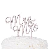 Ella Celebration Mr & Mrs Wedding Cake Topper Rose