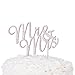 Ella Celebration Mr and Mrs Wedding Cake Topper Rose Gold Rhinestone Monogram Decoration Mr & Mrs (Rose Gold)