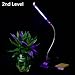 Topbest LED Grow Light 5W Adjustable 3 Level Red & Blue Light Dimmable Clip Desk Grow Lights Lamp Bulb Clamp Flexible Gooseneck 360 Degree for Indoor Plants Hydroponic Garden Greenhouse (Red & Blue)