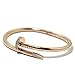 VossWang Women's Stainless Steel Nail Style Love Bangle Bracelet