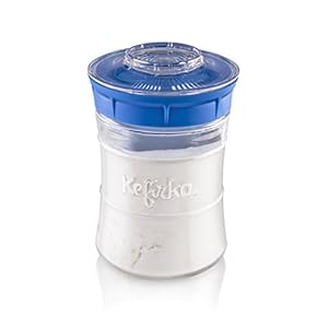 Kefirko | Kefir Fermenter Starter Kit, maak eenvoudig melk en water kefir thuis 848 ml (blauw)