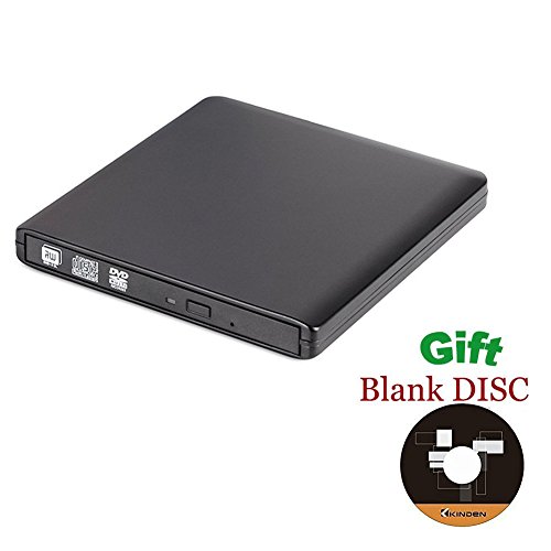 USB 3.0 External CD DVD Drive RW ROM Burner Writer Reader Superdrive for Laptop, Apple Macbook Pro Air iMAC, PC, Desktop - KINDEN