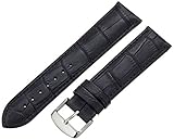 Hadley-Roma Men's MSM898RA-220 22mm Black Alligator Grain Leather WatchStrap
