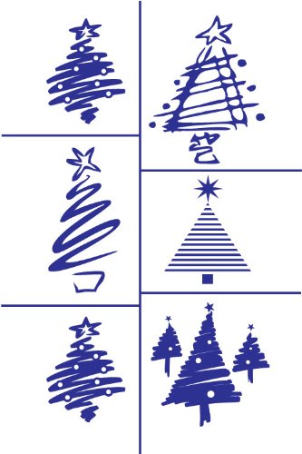 Armour Etch Stencil Rub N Etch Stencil, Christmas Tree, 5-Inch by 8-Inch