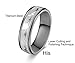 His or Hers Matching Set Heart Beat Chart Titanium Steel Couple Wedding Band Ring in a Gift Box