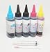 by double2house, Non-OEM, (5 x 100ml) Bulk refill dye ink for Epson refillable cartridge WorkForce WF-2520 WF-2530 WF-2540 WF-3520 WF-3540 WF-7510 WF-7520 WF-7010 NX530 XP-200 XP-300 XP-310 XP-400