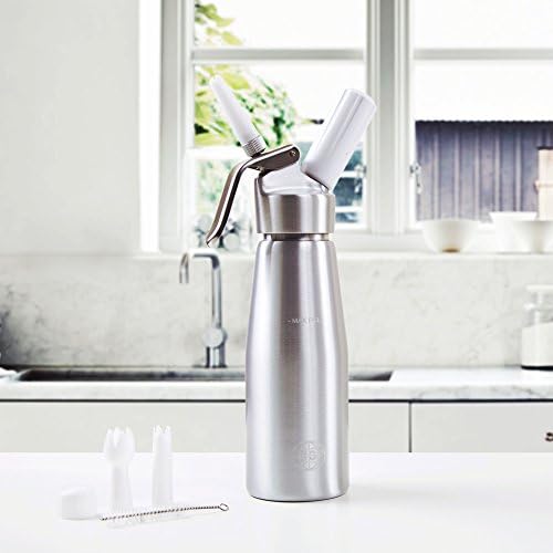 ICO Siphon à Chantilly Professionnel 500ml en Aluminium pour Mousses et Crèmes (Chaud et Froid)