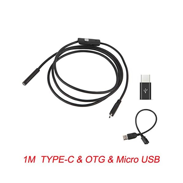 QMMB Endoskop-Kamera, Inspektionskamera Endoskop, 7Mm HD Kamera Einstellbar LED IP67 Wasserdicht, Geeignet Für Android… – Bild 3
