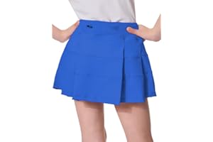 AugIris Girls Pleated Tennis Skirts High Waisted Athletic Golf Skorts with Pockets School Skirt Built in Shorts for Teen Kids