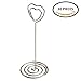 BERON Set of 10 8.7 Inch Place Card Photo Holders Stands Memo Note Clips with Sprial Clasp (Silver 1)