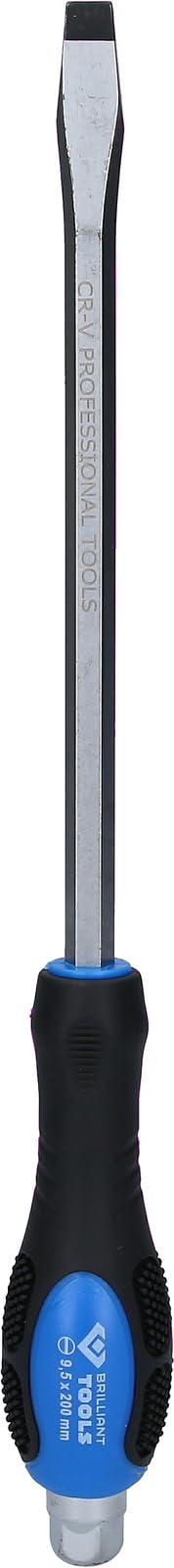 BRILLIANT TOOLS BT034806 Screwdriver Slotted with Impact Cap, 9.5 mm [Powered by KS Tools]