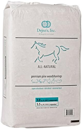 PREMIUM Non-Allergenic Highly Absorbent Horse Bedding - ideal for farm Animals - Made from organic pine wood-shavings, kiln-dried, fresh &amp; clean - 40 LB