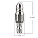 RIDGE WASHER Sewer Jetter Nozzle for Pressure Washer Drain Jetting Hose, 1/4 inch Quick Connect, 5000 PSI