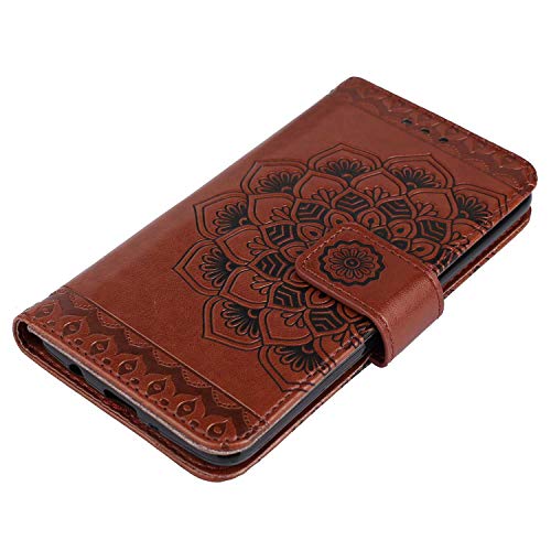 LG K4 2017 Case, Bear Village Leather Wallet Cover, Anti-Scratch Embossing PU Case with Magnetic Closure and Card Slots for LG K4 2017 (#8 Brown) - Thumbnail 3