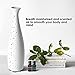 Ceramic Essential Oil Diffuser, JolyJoy Decorative Aromatherapy Humidifier w/Hand-Crafed White Porcelain Vase Cover & Pretty LED Light, Premium Birthday Gift for Women/Men