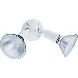 Lithonia Lighting OFTH 300PR 120 WH M12 Twin Par Holder Standard Outdoor Flood Light For Safety and Security, White