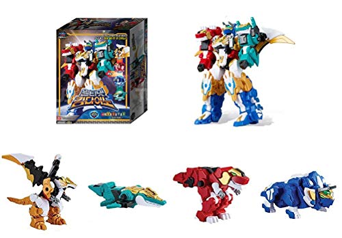 Dino CORE Season 5 Evolution 2 Ultimate King Dino Combination 4 Unit Dinosaur Robot 18 Joints Move (Single Product)