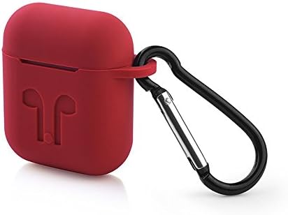New Design AirPods Case Silicone Protective Cover and Skin Shock Proof for Apple Airpods Charging Case (Red)