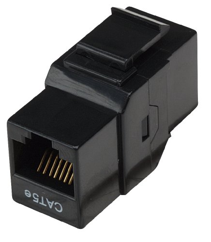 MANHATTAN Cat5e Inline Coupler, Keystone Type, 8P8C Female to 8P8C Female, Black (504775)