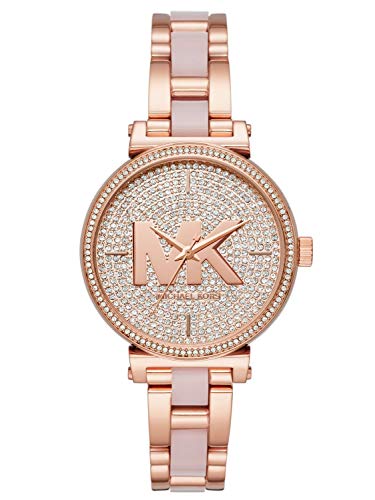 Michael Kors Reloj para Mujer Sofie, Tamaño de Caja de 36 mm, Movimiento de Tres Manecillas, Correa de Acero Inoxidable