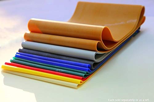 Resistance Loop Exercise Bands Set of 8 - Light Medium Heavy Loop Bands Kit for Home Fitness, Stretching, Strength Training, Physical Therapy, Natural Latex Workout Bands