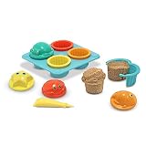 Melissa & Doug Sunny Patch Seaside Sidekicks Sand Cupcake Play Set (Beach and Sandbox Toy, 12 Pieces, Great Gift for Girls and Boys - Best for 3, 4, and 5 Year Olds)