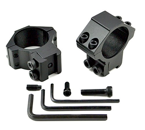 SNIPER® Airgun/.22 Medium Profile Compact 2-piece 30mm Rings 4 Screw, Dovetail