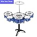 Plohee Kids Toy Jazz Drum Kit Musical Instrument Toy Early Educational Toy (Blue)