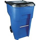 Rubbermaid Commercial Products BRUTE Rollout Waste/Utility Container, 95-gallon, Blue (FG9W2273BLUE)