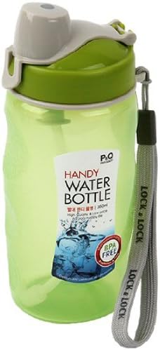 LockandLock BPA Free Sports Handy Easy Grip Water Bottles with Straw 350㎖ (Green)