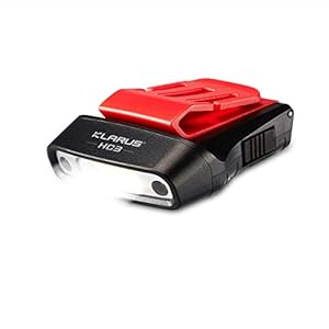 klarus HC3 LED Clip On Cap Light Cap Light Hoofdlamp, wit en rood licht met sensorbediening, 5 modi dimbaar, voor de…