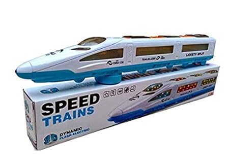 WISHIT EMU Trains Bump and Go High Speed Bullet Train Toys, 3D Lighting and Musical Fun Sounds - Toy for Kids Birthday Gift