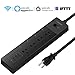 Wifi Smart Power Strip, TESSAN Multi Outlets with 3 USB Charging Ports &4 Smart Remote Controlled AC Plugs, Overload Switch Charging Station with 6FT Extension Cord, Work with Alexa, Google Home-Black
