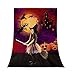 Haboke 5x7ft Halloween Themed Photography Backdrop Pumpkin Black Castle Witch and Bat Flying in The Moonlight Horrible Party Decor Background Photo Studio Booth Photographer Props