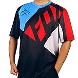 Wisdom Leaves Men's Short Sleeve Cycling Jersey Mountain Bike Shirt Loose Fit MTB Bike Jersey Moisture-Wicking T-Shirt