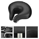 Cocoarm Wide Bike Seat, Ergonomic Most Comfortable U Shape Noseless Mountain Bike Cycling Bicycle Saddle Cushion Pad Waterproof Breathable Bicycle Seat Replacement